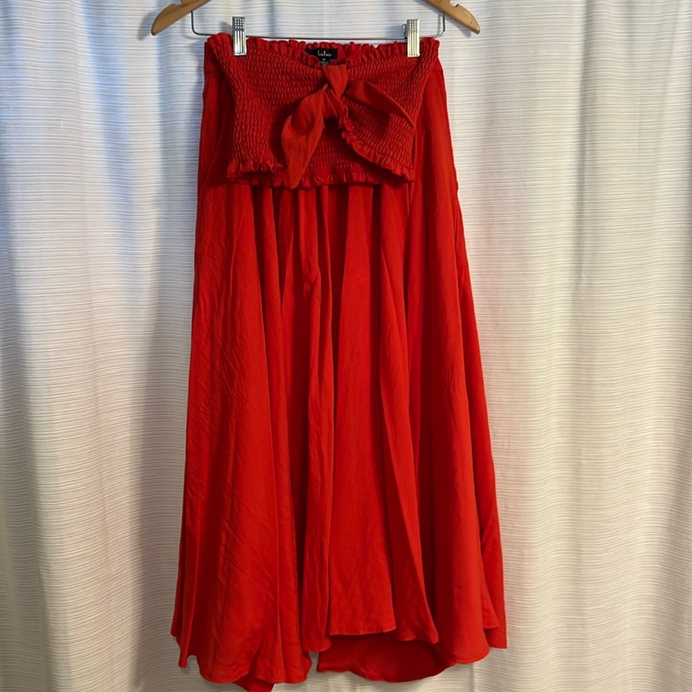 Red Skirt Set - Lulus A-Line Skirt with matching top